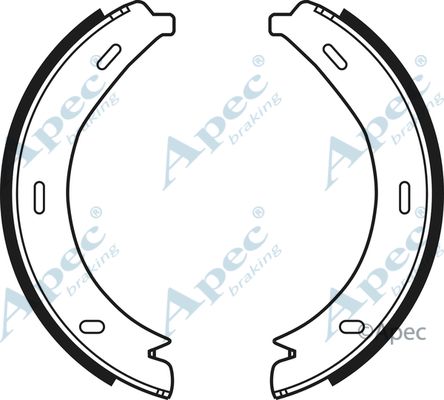 APEC BRAKING Комплект тормозных колодок, стояночная тормозная с SHU641